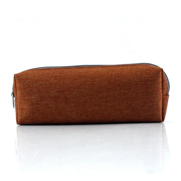 School office new custom logo canvas oxford case pencil bag