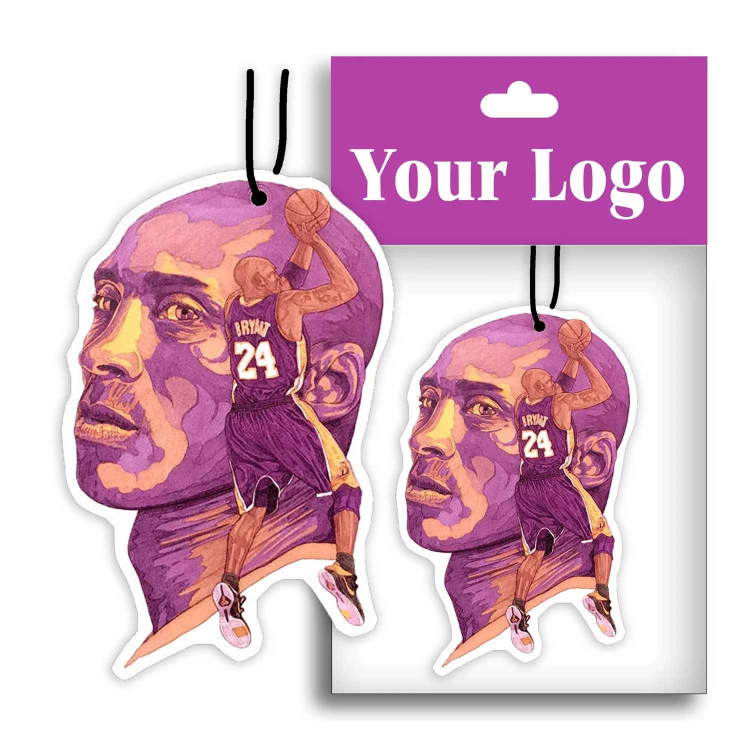 Header card packaging custom paper car air freshener