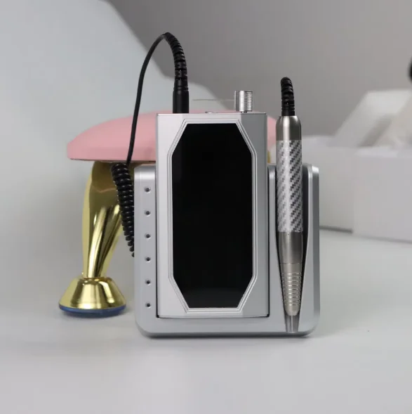 Бесщеточный портативный Перезаряжаемый сверлильный станок для ногтей 35000 об/мин беспроводной электронный файл профессиональный маникюрный полировки