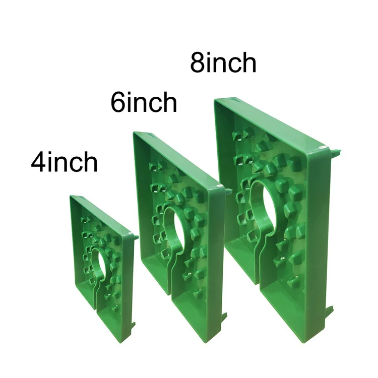 hydroponics drip 8 inch grow caps and clips for 8inch rock-wool cubes