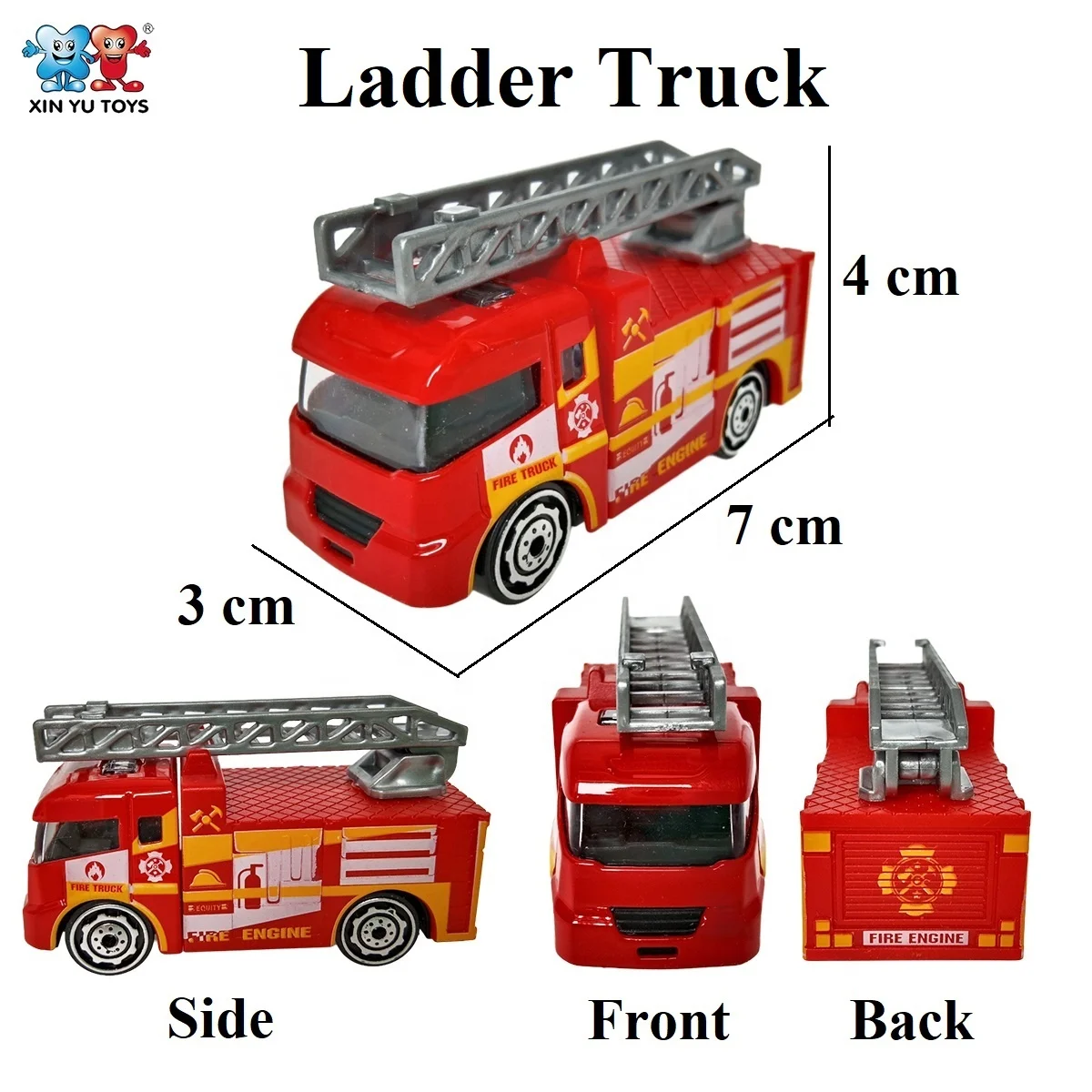 XINYU Construction Toys Vehicles Fire Fighting Truck Truck for Children Diecast Metal Cars