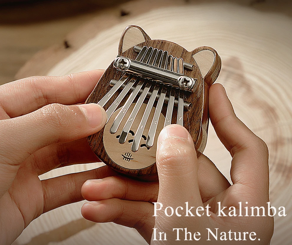 new design mini kalimba 8 notes pocket kalimba cut custom thumb piano