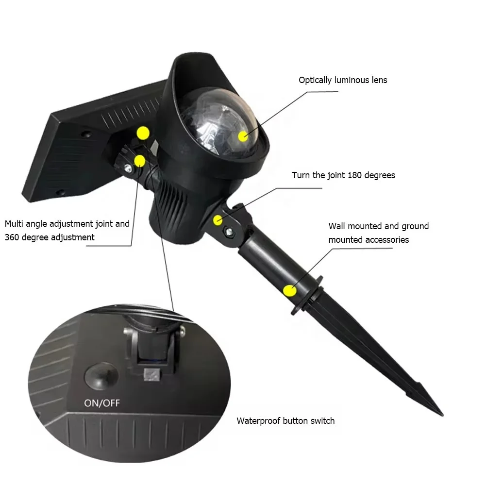 Waterproof Garden LED Lights Landscape Lighting RGB 10W Outdoor Solar Lawn Lamp