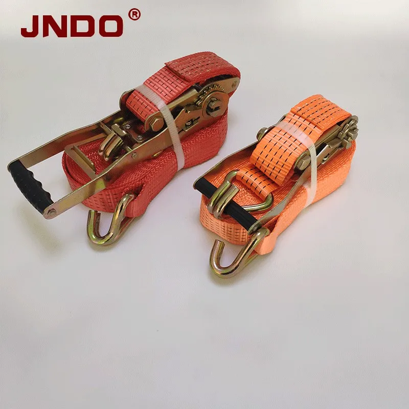 50mm 5ton High Strength Ratchet Tie Down Strap With Double J Hook