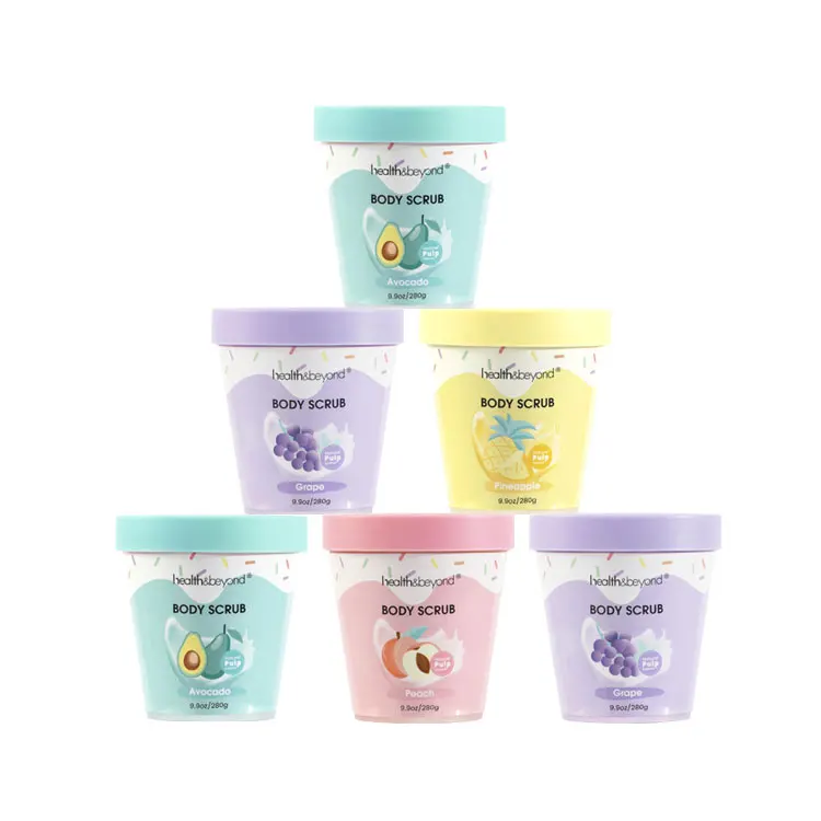 Здоровье и за его пределами OEM Отшелушивающий гель для душа с сладостей мороженого и аромат скраб для тела метка частного назначения