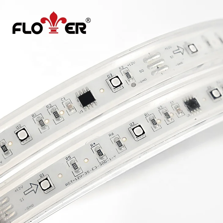 DMX512 Addressable LED Pixel RGB Smart led Strip Light for facade building use