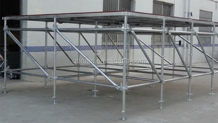 Portable Square Aluminum Plywood  Stage with Iron Frame and TUV Certified for Concerts
