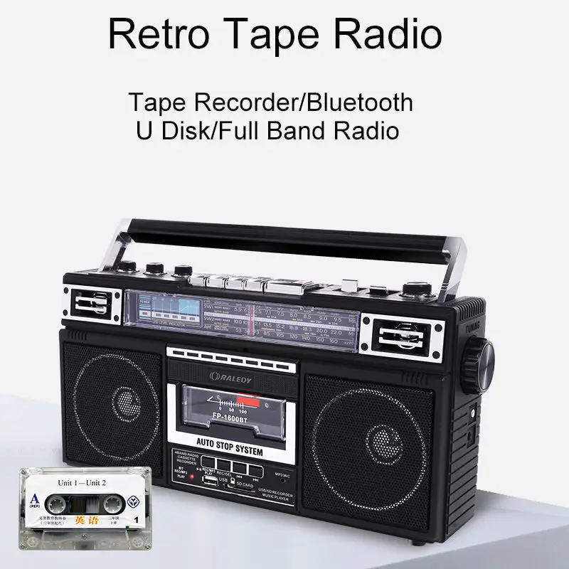 Vofull Hot Selling AM / FM  Internet Radio Rechargeable Portable Radio Cassette Recorder Radio