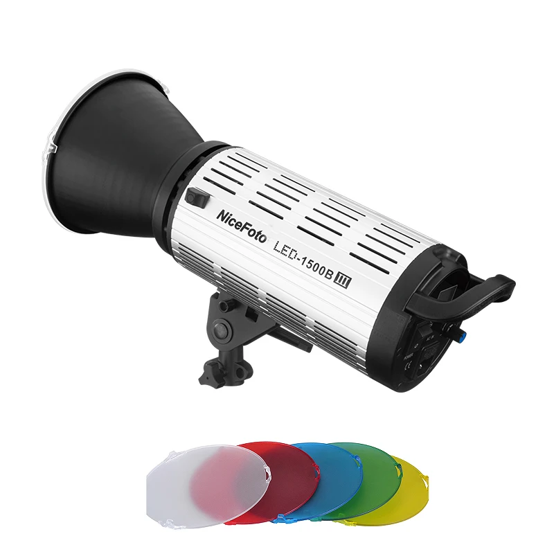 NiceFoto LED-1500BIII 150W самом рассвете дня 5600k панель со светодиодной лампой Bowens mount питание от сети переменного тока