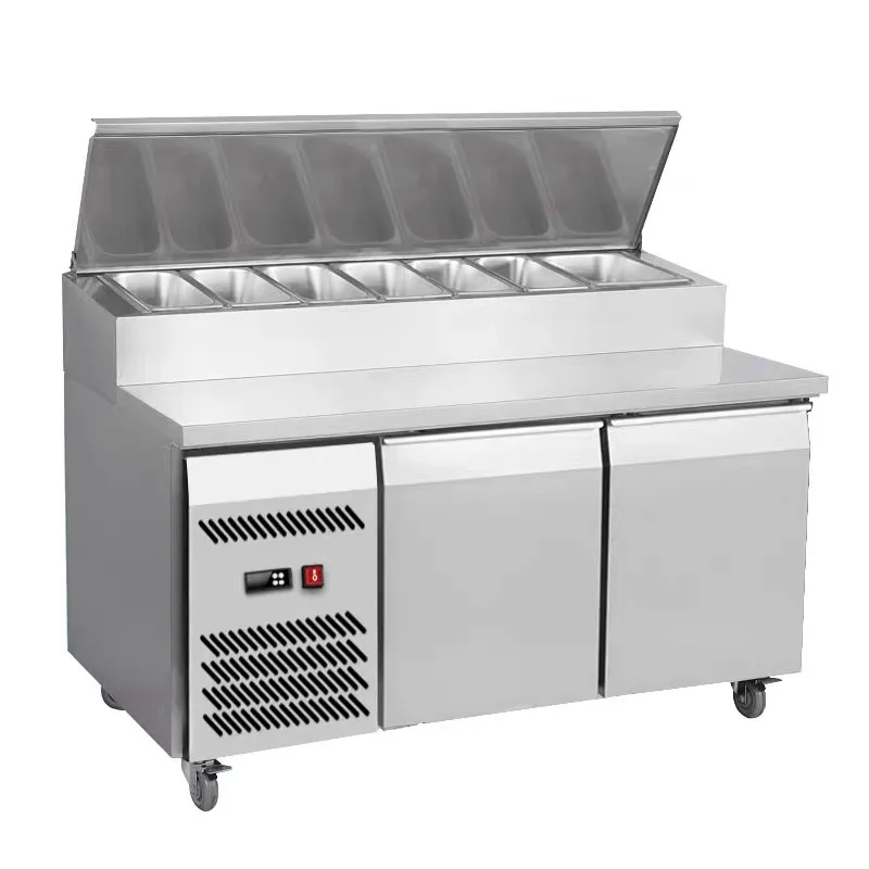 hot sales salad bar display fridge chiller showcase