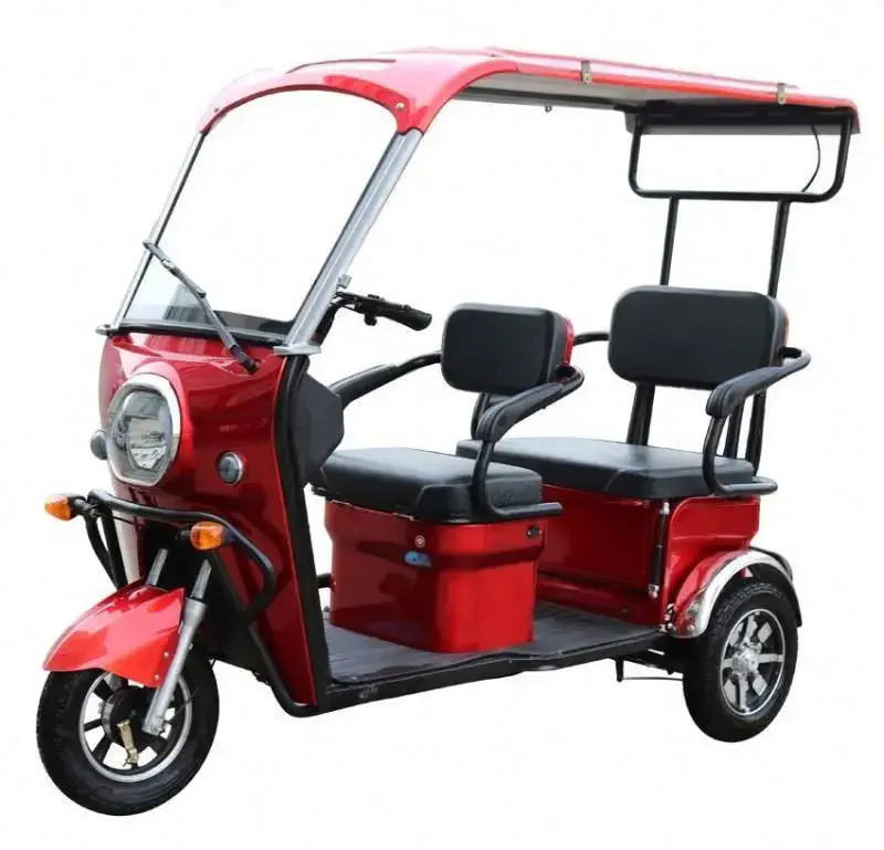 Chenlu 48V/60V 3 Wheeler Passenger Electric Rickshaw 600W Tuk Tuk Electric Tricycle with Comfortable Passenger Seat