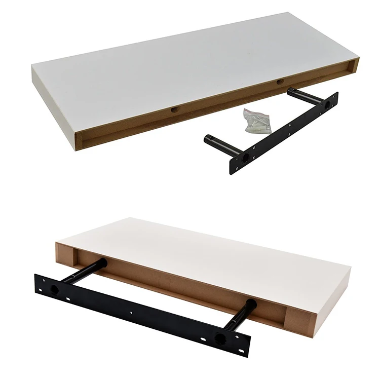 White Bookcase hanging furniture cubicle floating shelves wall