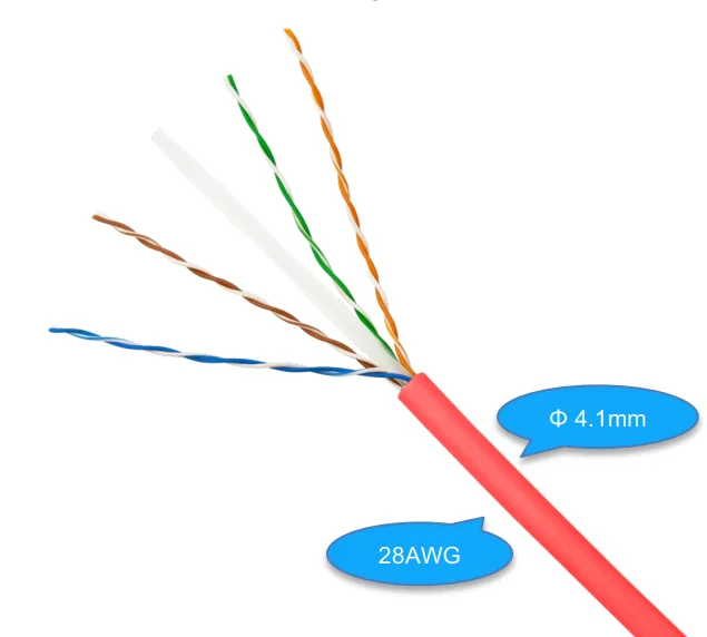 Slim 28AWG utp cat6 cable Bulk Ethernet LAN Cable Network Installation Cable 100m 305m