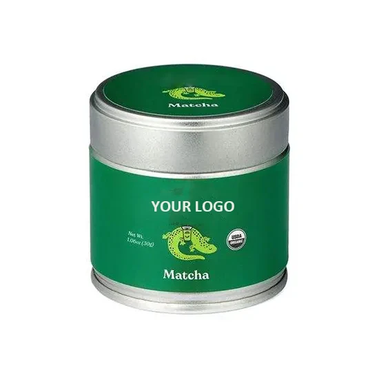 Частная этикетка церемониального класса Matcha 30 г Жестяная Банка порошок зеленого чая 6A