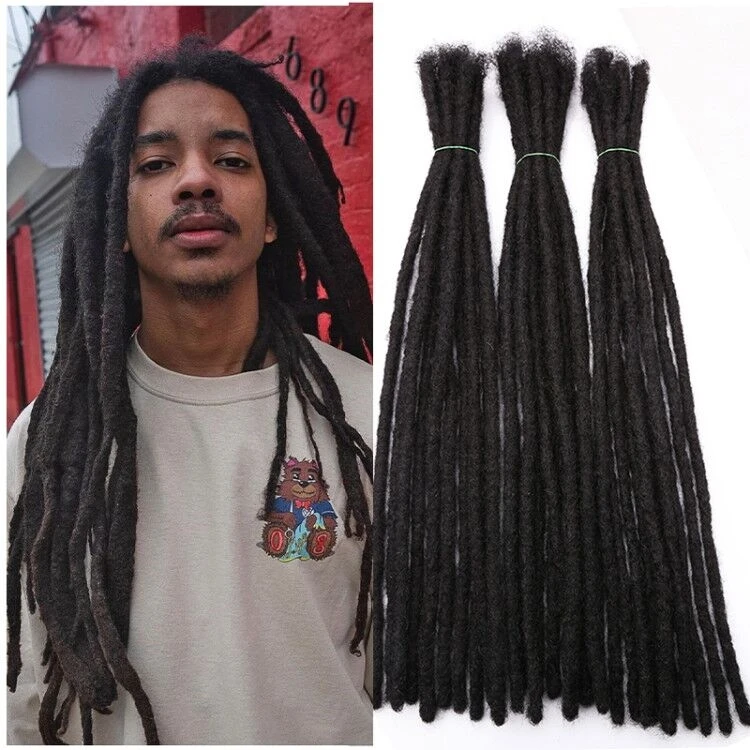 
Top selling Dreadlock Extensions 20 Strands Brown Dreads 20 Inch Handmade Dread Extensions Crochet Hippie Locs for sale 