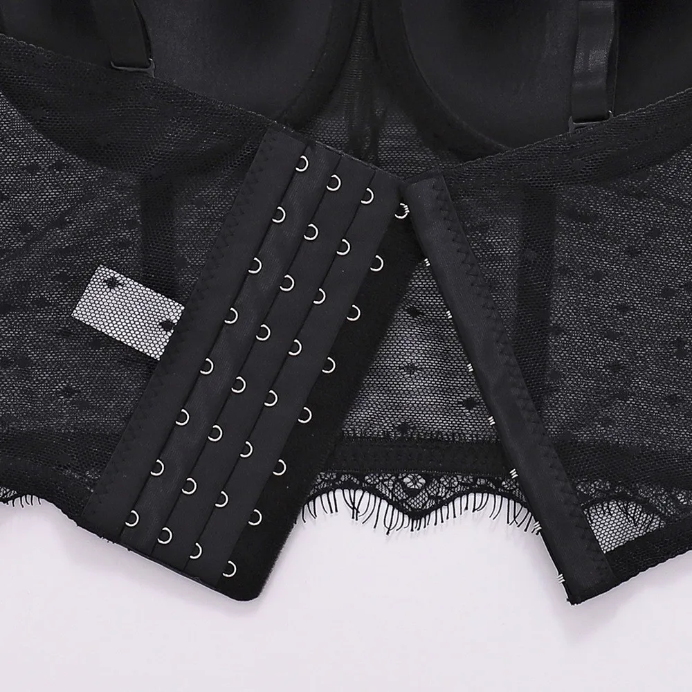 Summer Feathers New Nightclub Camisole Underwear Slim Lace Sexy Bra Black Women Bustier Corset