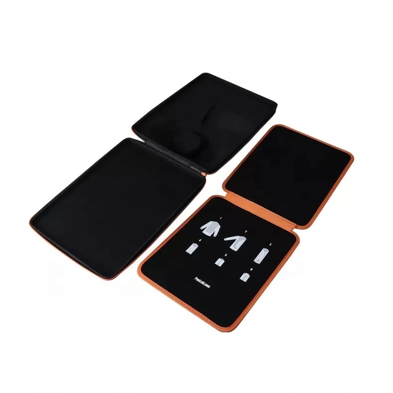 Custom mold shape men travel business zipper hard shell EVA shirt case