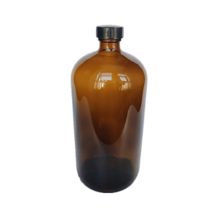 Hot sale 1000ml 1 L glass bottle for oill medical used Disinfection water bottle shampoo bottle