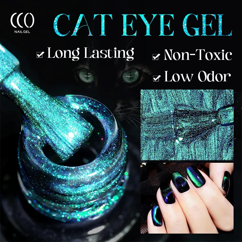 CCO Factory Price Private Label Cat Eye Uv Gel Polish Professional Salon 12d Magic Magnetic Uv Gel Nail Polish