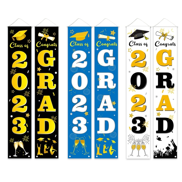 Graduation Party Decorations Class of 2023 Congrats Grad Banner Graduation Hanging Banner School Home Party Photo Props H0750