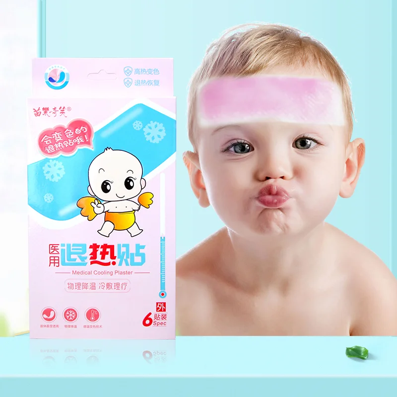 one box of six patches Gel Baby Anti-fever And Antipyretic Cooling Patch
