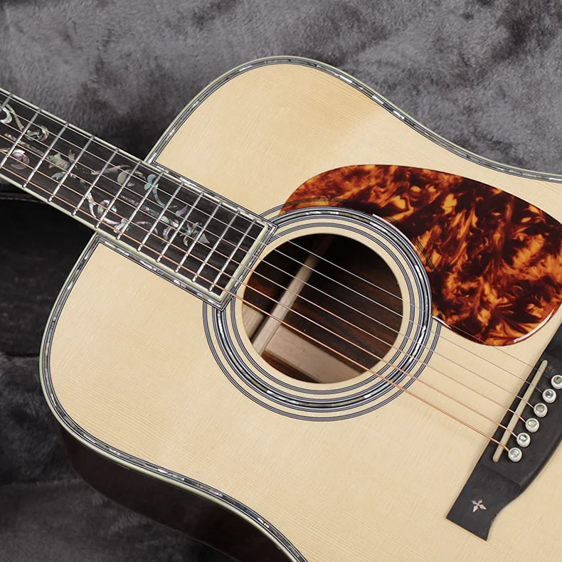Gabrielguitar High quality Brand new design Log color acoustic guitar LR888, beautiful appearance, ABS shell inlaid, pure manual
