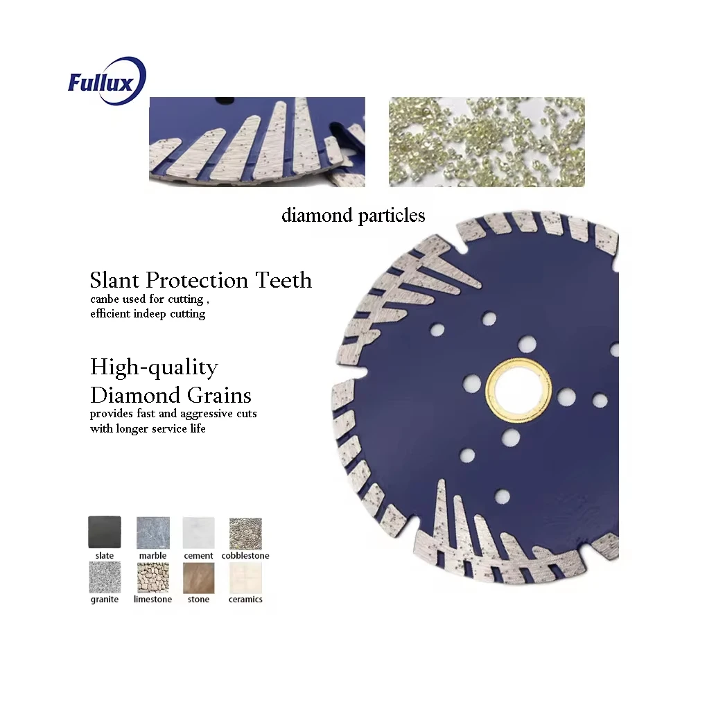 Diamond Cutting Disc Protective Teeth Turbo Saw Blade for Tiles Cutting Machine