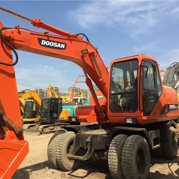 Used Doosan DH140W DH150W DH210W DH300W DX60W DX140W Wheel Excavator