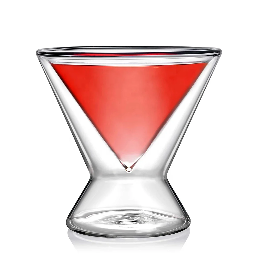 Dragon Glassware Martini Glasses Stemless Insulating Double Walled Cocktail Glasses
