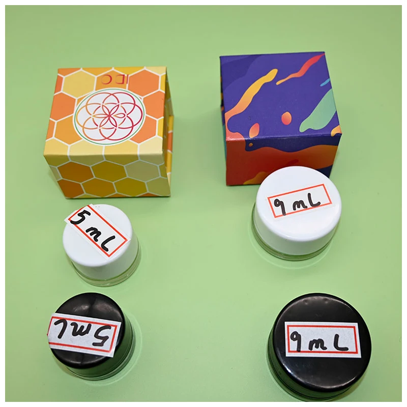 Glass Jars Or Cosmetics Packaging Boxes Concentrated  Container Glass Jar Paper Packaging Box With Cover