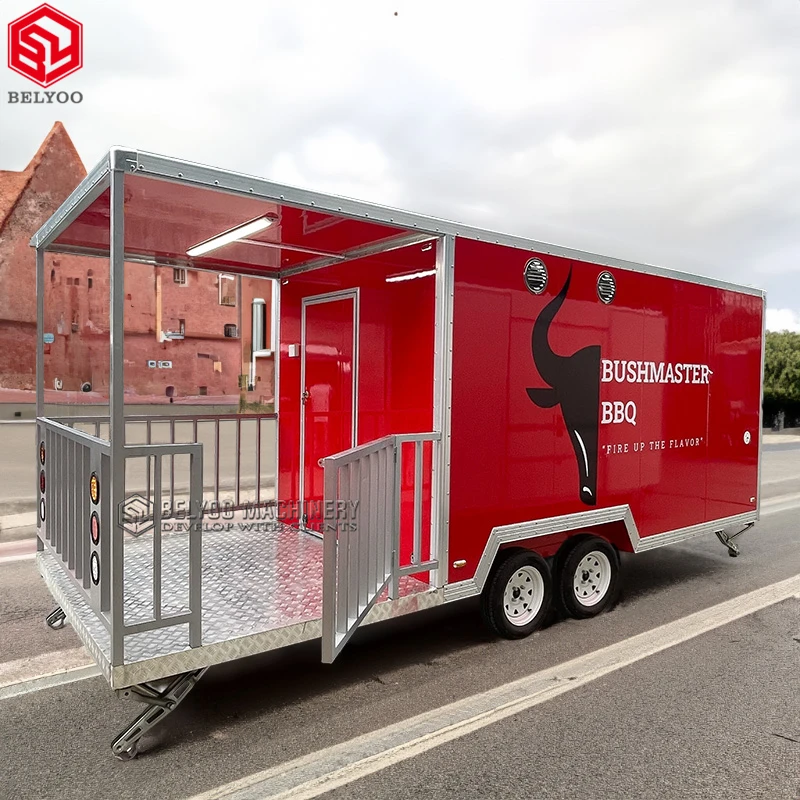 Mobile Concession Trailer with High-End Kitchen Setup for Ice Cream Vendors Hot Dog Food Truck Trailer