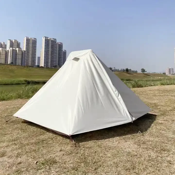 Bilayer Small PVC Inflatable Bracket Waterproof Outdoor Camping Tent For Two People In All Seasons