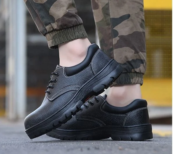 New fashion light weight breathable work steel toe anti-smash and anti-puncture safety shoes