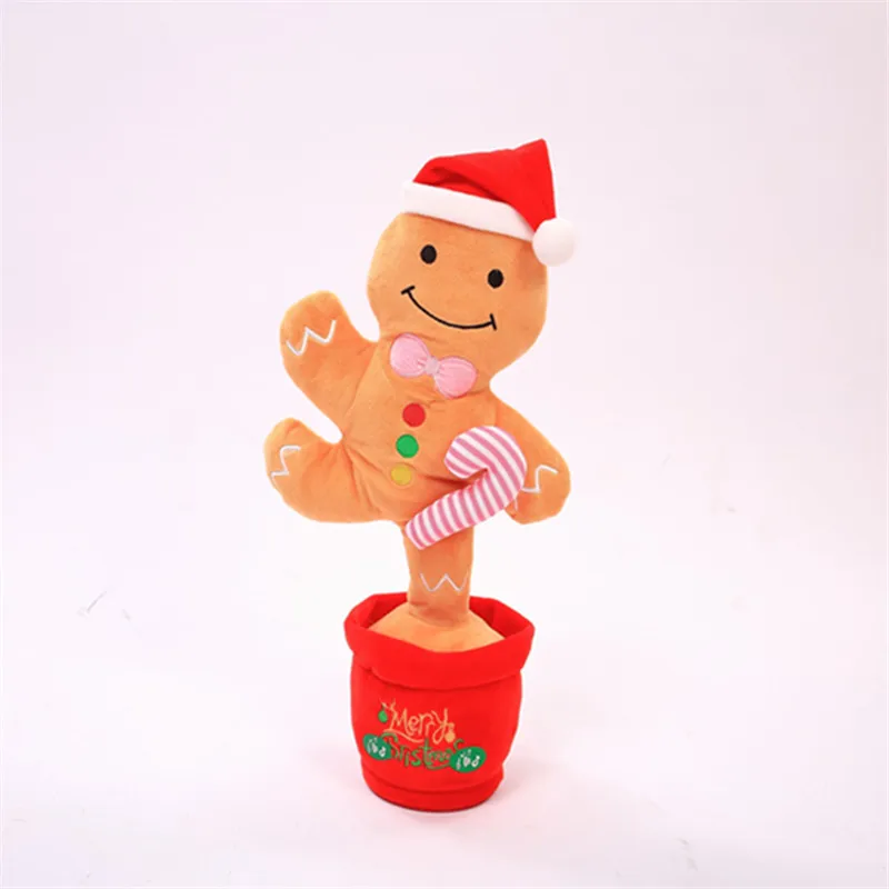 Trend Toys 2025 Christmas Dancing Animal Plush Toys Talking Repeat Stuffing Soft Doll Singing Dancing Plush Toy For Sale