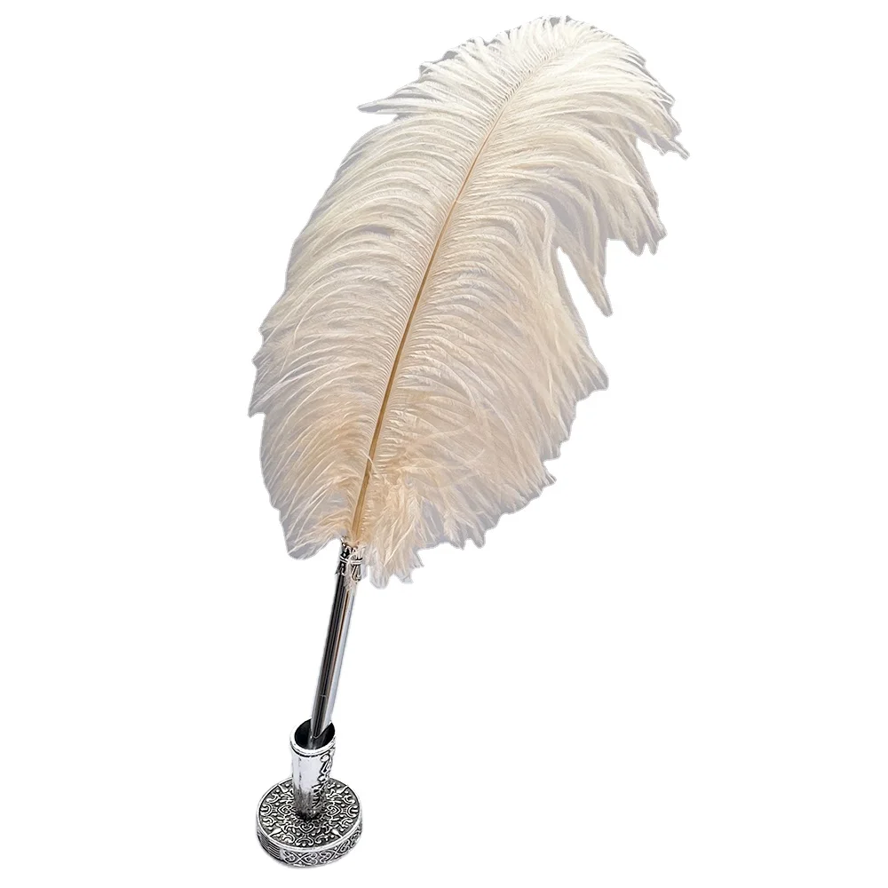 high quality antique ostrich feather pens feather quill pen for wedding signature pen
