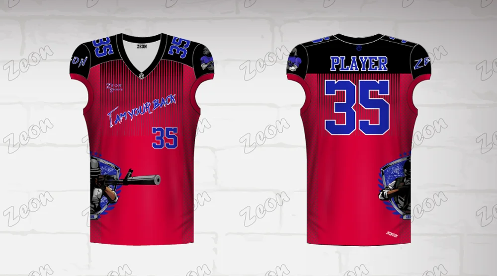 Dongguan factory New design sublimation printing customized American Football Jersey