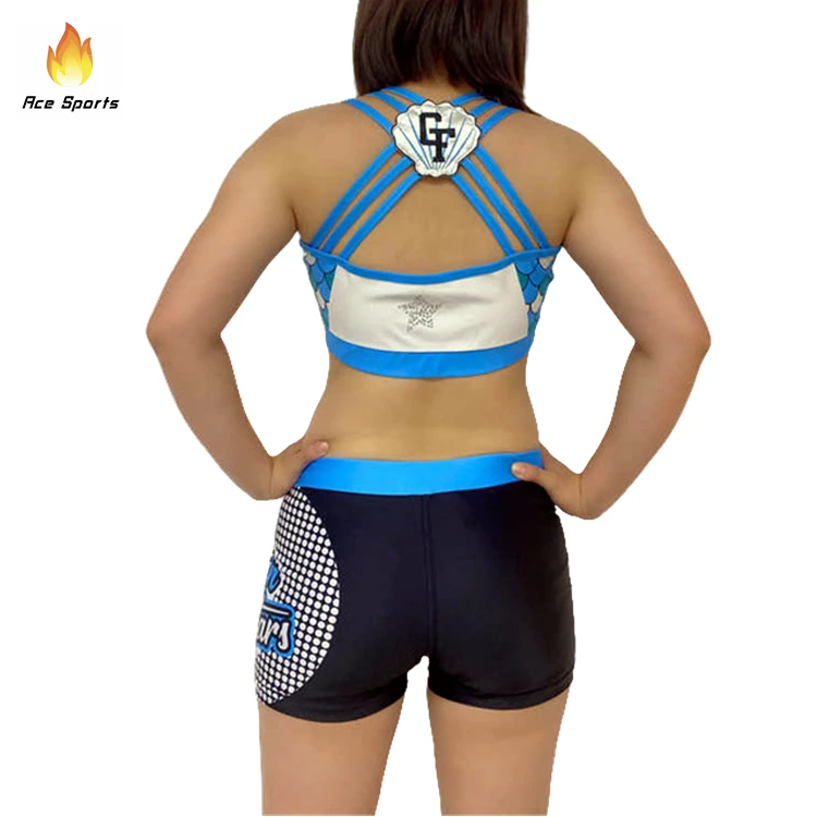 Free Design Sublimation Cheerleading Uniforms Youth Cheerleader Clothing Black And Silver Metallic  Perform Cheer Team Wear