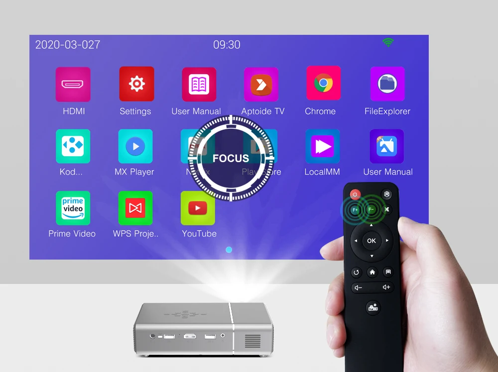 Оптовая продажа с фабрики bintek U50Pro мини DLP проектор 3D 4K Smart Android Wifi мобильный для домашнего кинотеатра двигаться