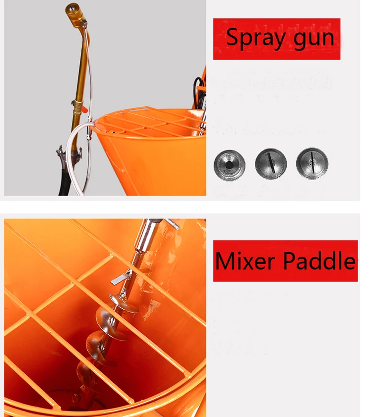 High Pressure Gun Head Gypsum Mortar Pumping Paint Spraying Machine Waterproof Coating Multi-functional Spraying Daqi Tools 220V