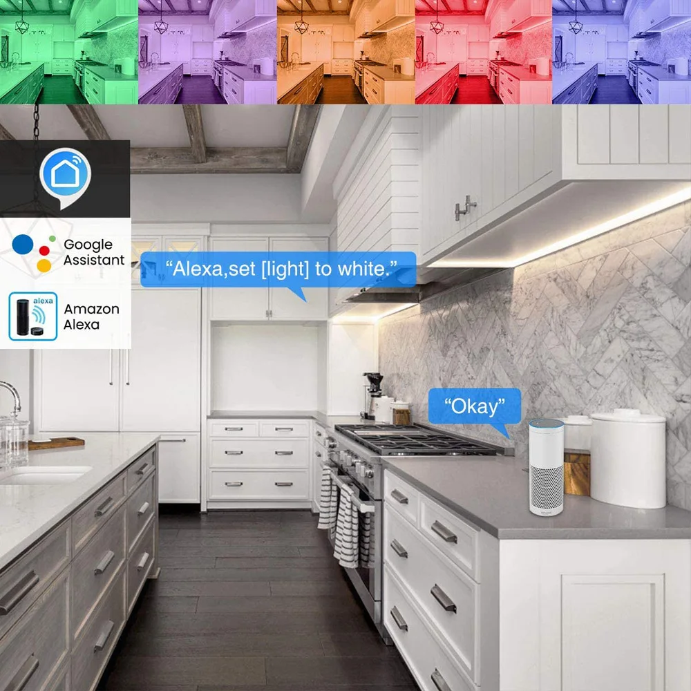 10m Waterproof Tape Diode Dc Flexible Wifi Led Ribbon Rgb 5050 Smd 2835 Led Strip Light For Room Home Christmas Party