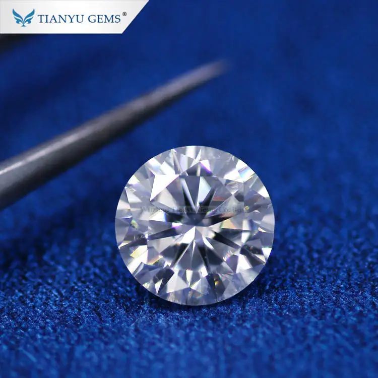 Lab diamonds moissanite wholesale 7mm round moissanite brilliant cut
