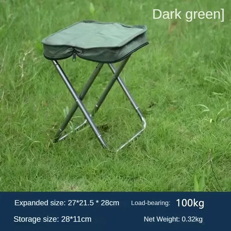 Stainless steel outdoor handbag folding stool portable folding chair camping stool camping fishing stool