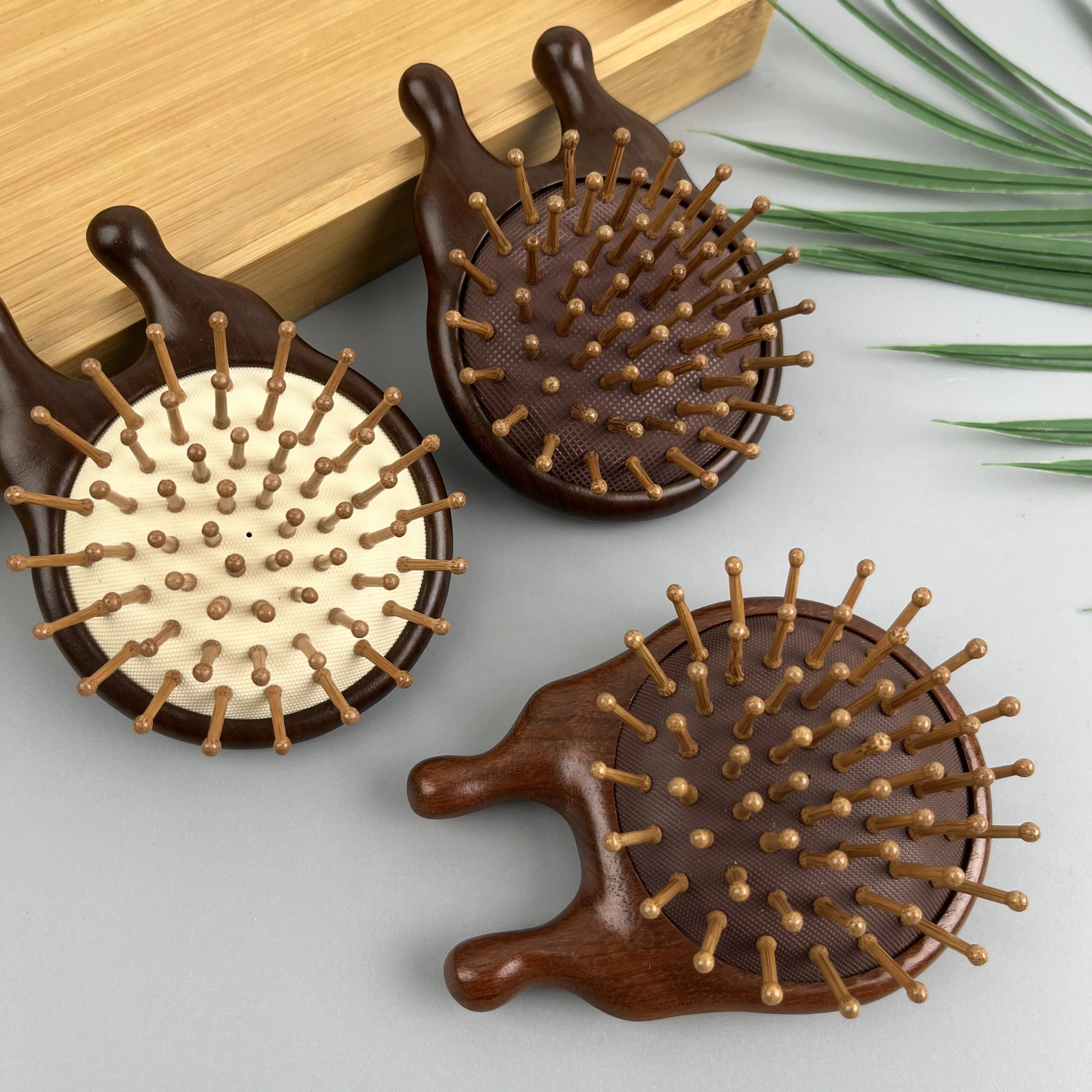 Wooden Sandalwood Massager Comb Multifunctional Airbag Massage Comb Anti Hair Loss Wide Tooth Comb