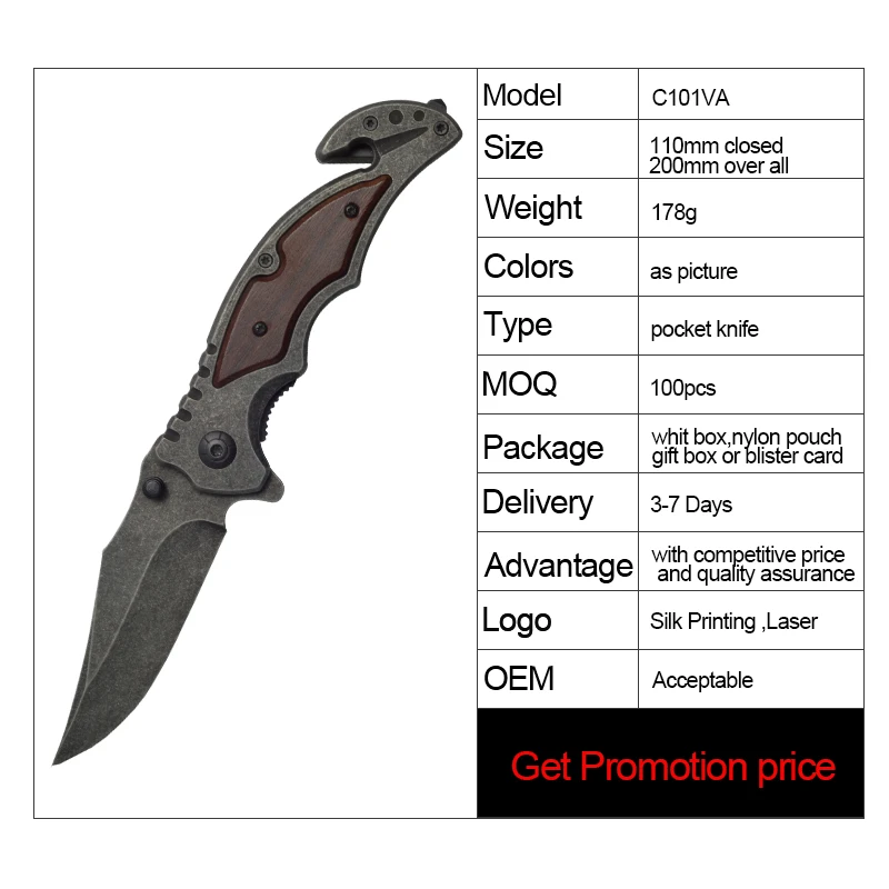 Selling the best outdoor camping tactical survival hunting folding  knife