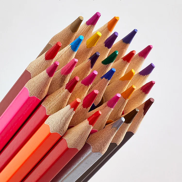 50 colored pencils set school art supplies soft core sketching drawing colouring pencils box