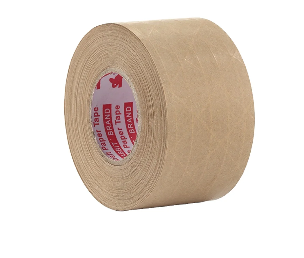 Primary color half-wood paddle kraft paper tape wet water seal box mounted painting meticulous painting hydrosol