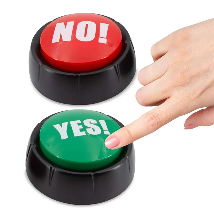 custom talking button Buzzers Switch Led Recording Custom Sound Buttons YES AND NO BUTTON ANSWER GAME BUZZER