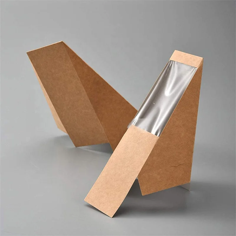  2021 Customized Size Disposable Food Paper Packaging Sandwich Box