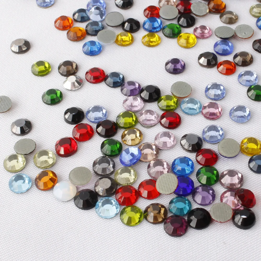 Оптовая продажа блестки кристаллы SS6/SS10/SS16 красочные горячее плоские стразы мотив