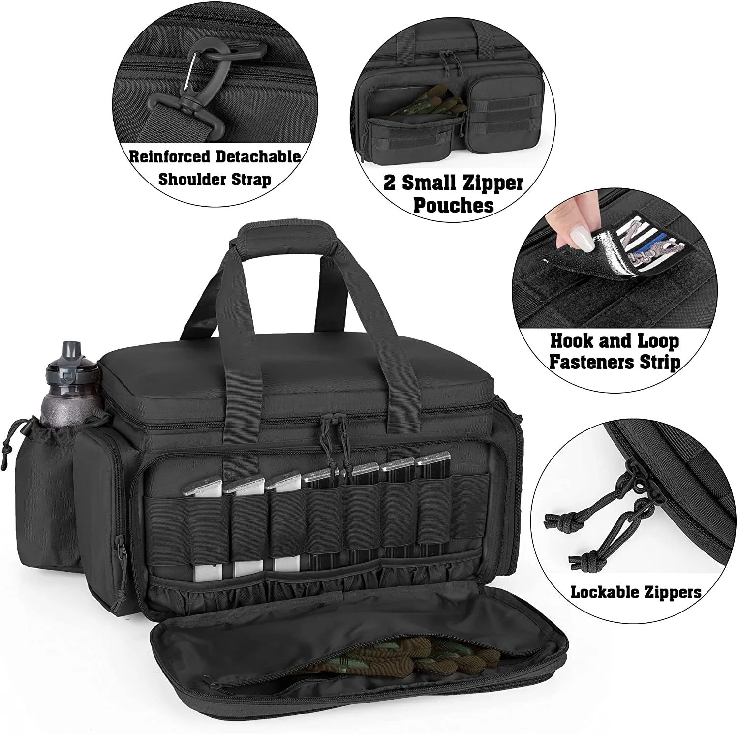 FREE SAMPLE Tactical Range Bag Shooting  Range Duffle Bag Magazine Slots for Hunting and Range Outdoor Activities